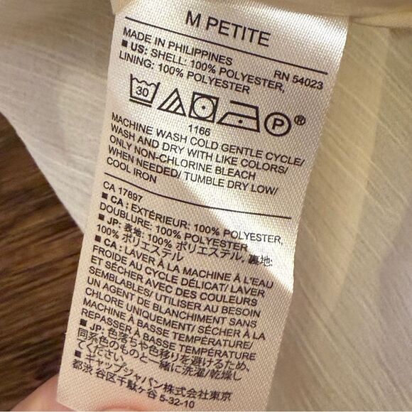 NWT Banana Republic Petite Ruched Mini Fit-And-Flare Skirt Cream M Petite - Picture 9 of 10